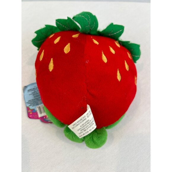 Shopkins Strawberry Kiss Plush Toy Flowers Hearts Tag 7" Fruit Stuffed Toy - Picture 7 of 9